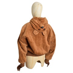 Cazadora de archivo Moschino Cheap and Chic con capucha y osito de peluche de los años 90
