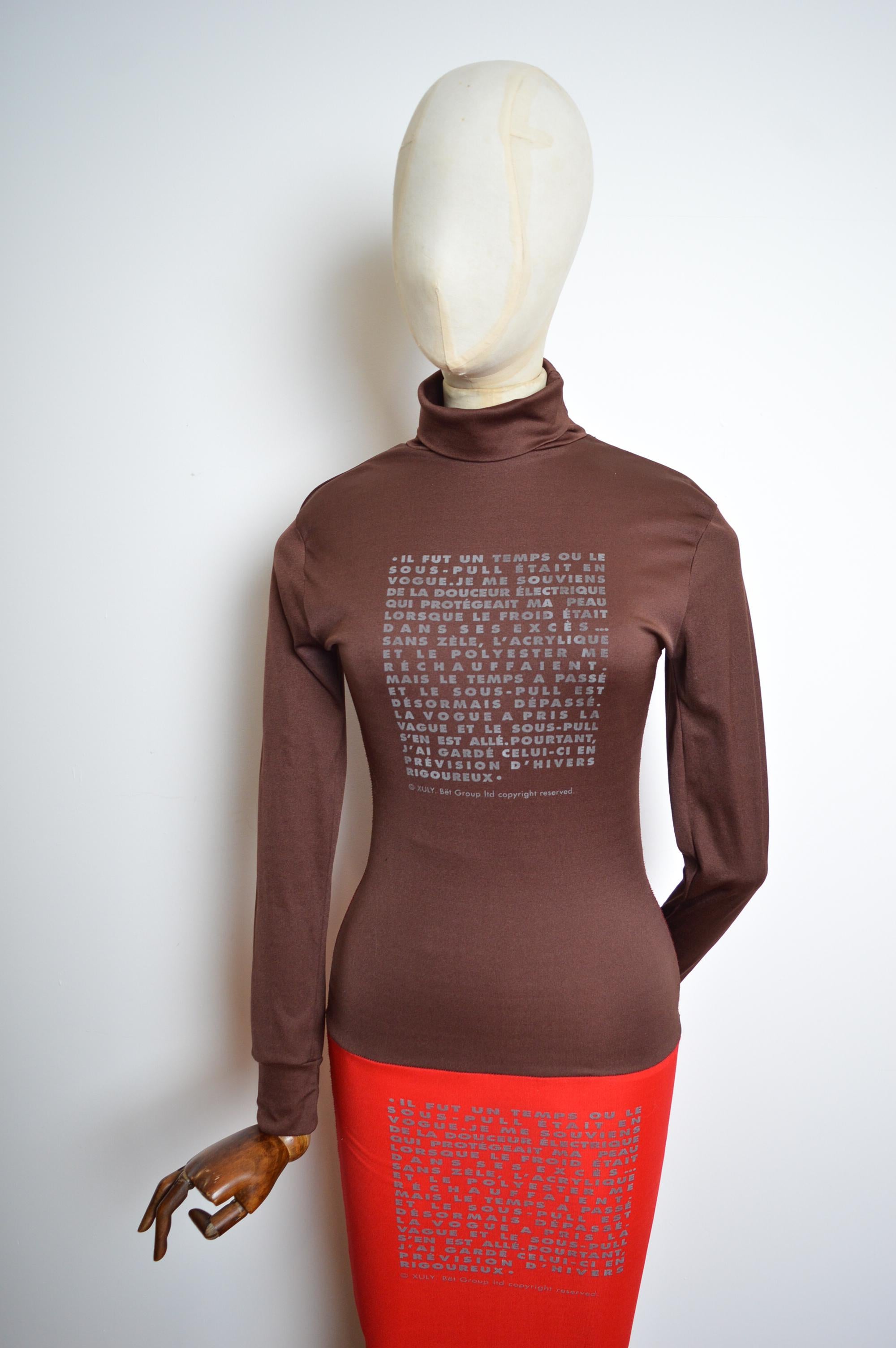 Archival 1990s Xuly Bët Recycled Polyester Avant Guard High Neck long Tec Dress For Sale 3