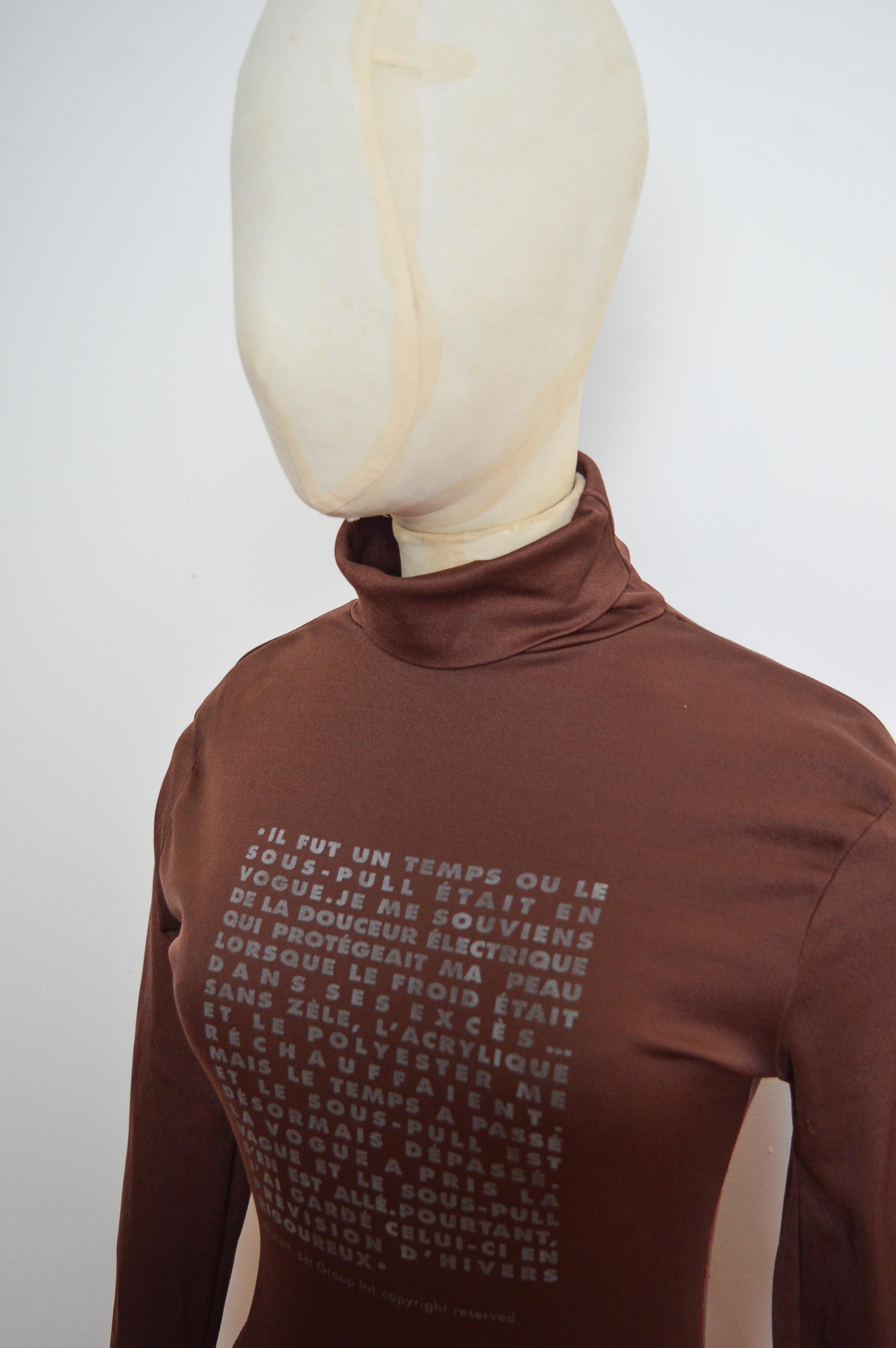 Archival 1990s Xuly Bët Recycled Polyester Avant Guard High Neck long Tec Dress For Sale 4