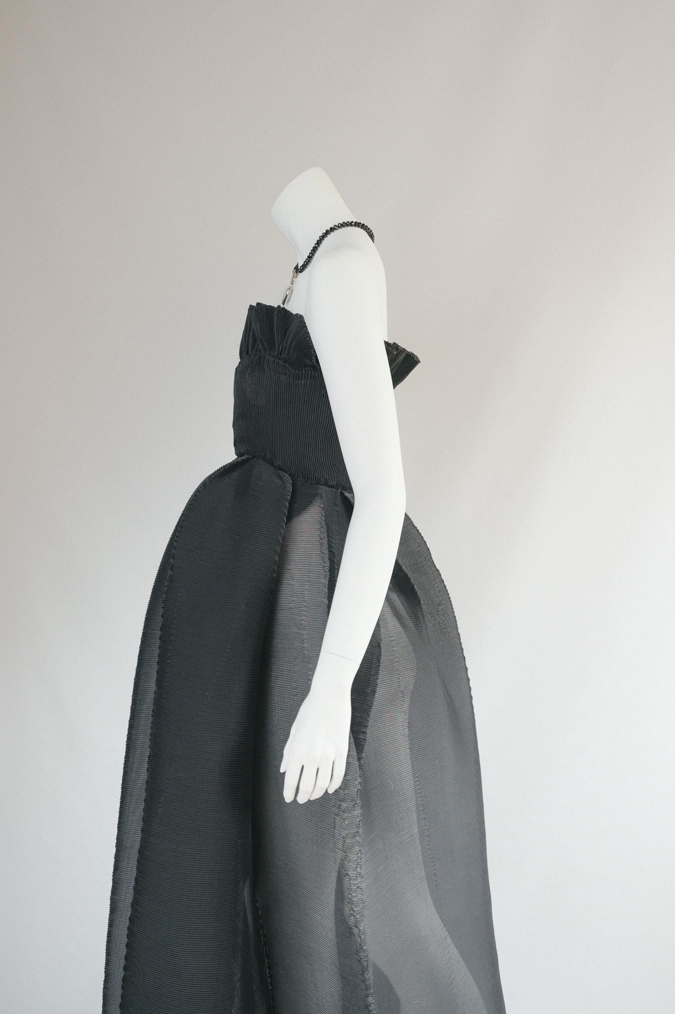 Archival Couture early 1988 Romeo Gigli Pleated Pliss Gown For Sale 7