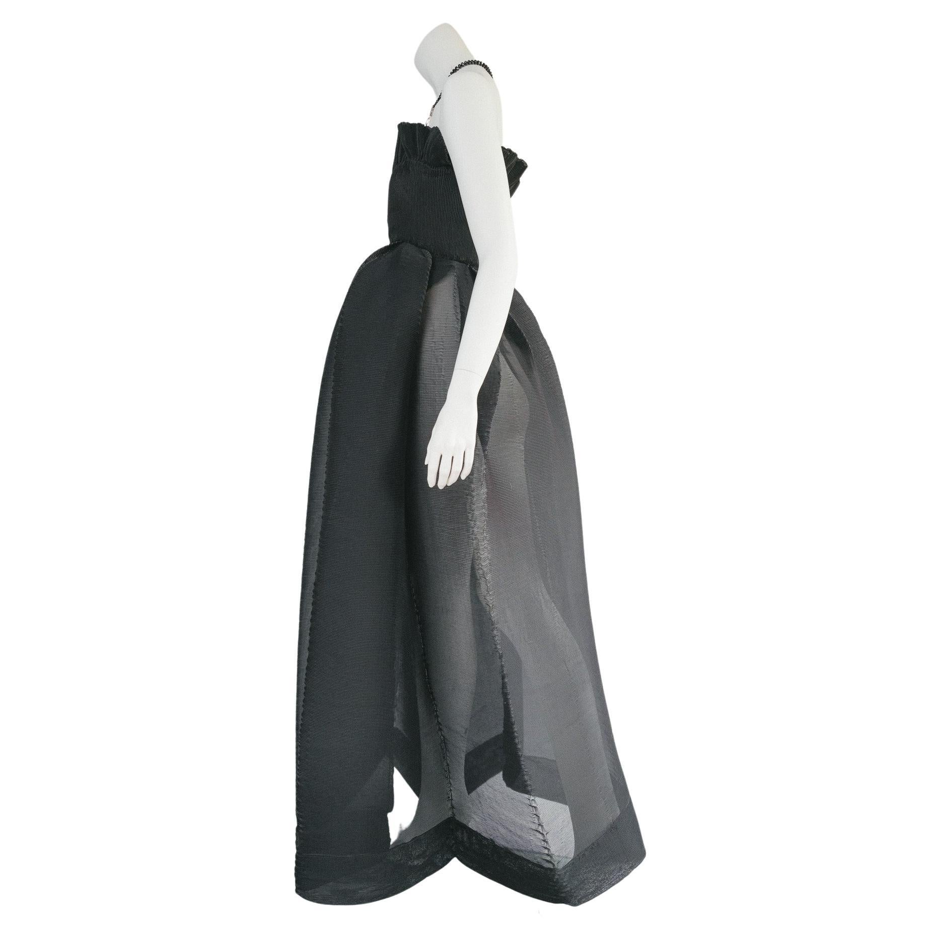 Archival Couture early 1988 Romeo Gigli Pleated Pliss Gown For Sale