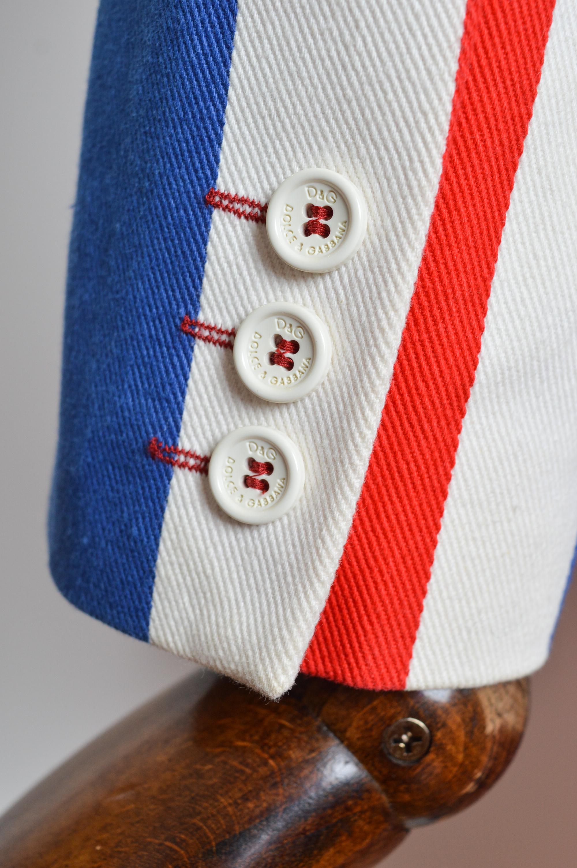 Archival DOLCE & GABBANA Union Jack Blazer Jacket and skirt suit set For Sale 14