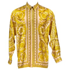 Archival Gianni Versace F/W 1991 First Edition Barocco Men's Silk Shirt