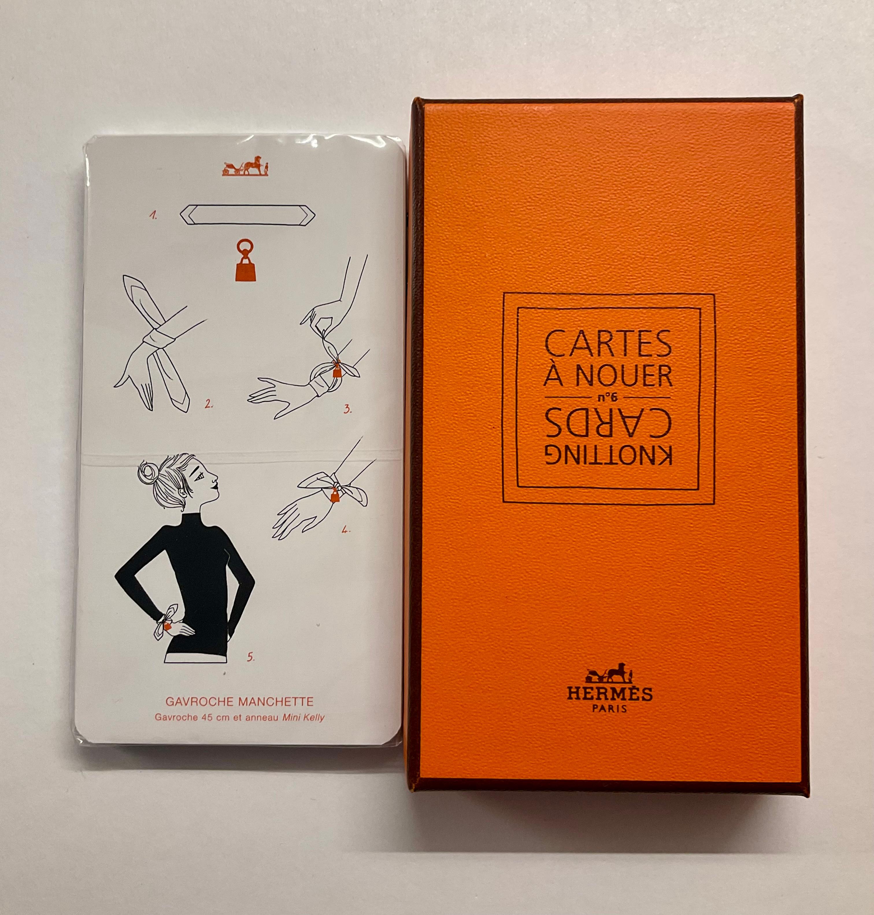 Carte da annodare d'archivio Hermès Paris Les Cartes à Nouer n. 6 In condizioni ottime in vendita a 'S-HERTOGENBOSCH, NL