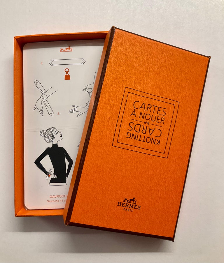 Hermès 2010s Cartes à Nouer Scarf Knotting Cards Set No. 6 in Box