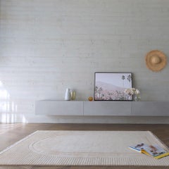 Archival Lines Customizable Athena Weave Rug in Biscuit Large