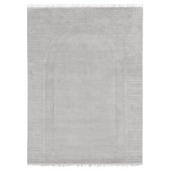 Tapis Athena tissé d'art personnalisable lignes d'archives en forme de X en lune