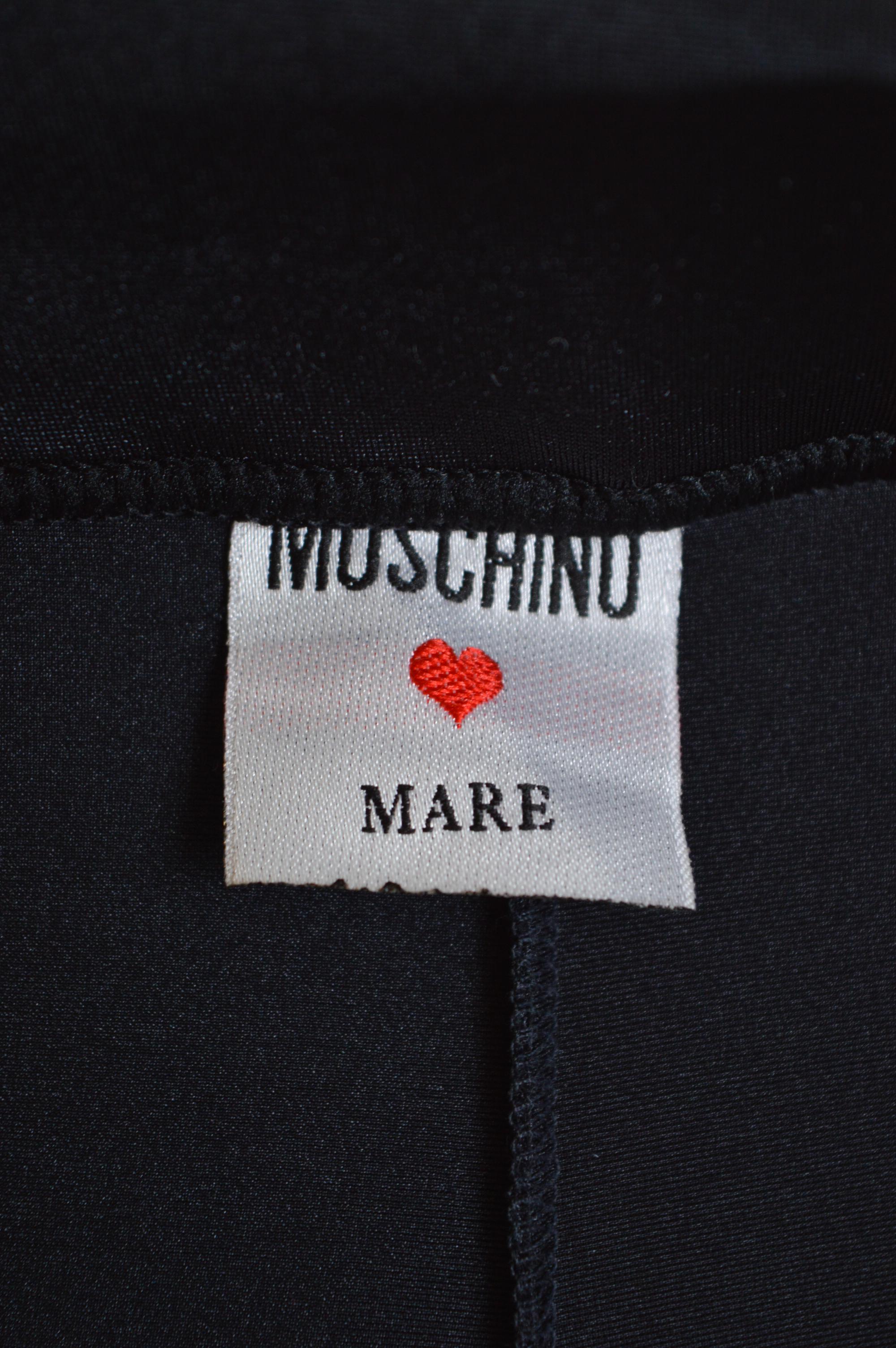 Archival Loud Moschino 1990s Black Novelty Heart Crotch UNISEX Cycling Shorts For Sale 4