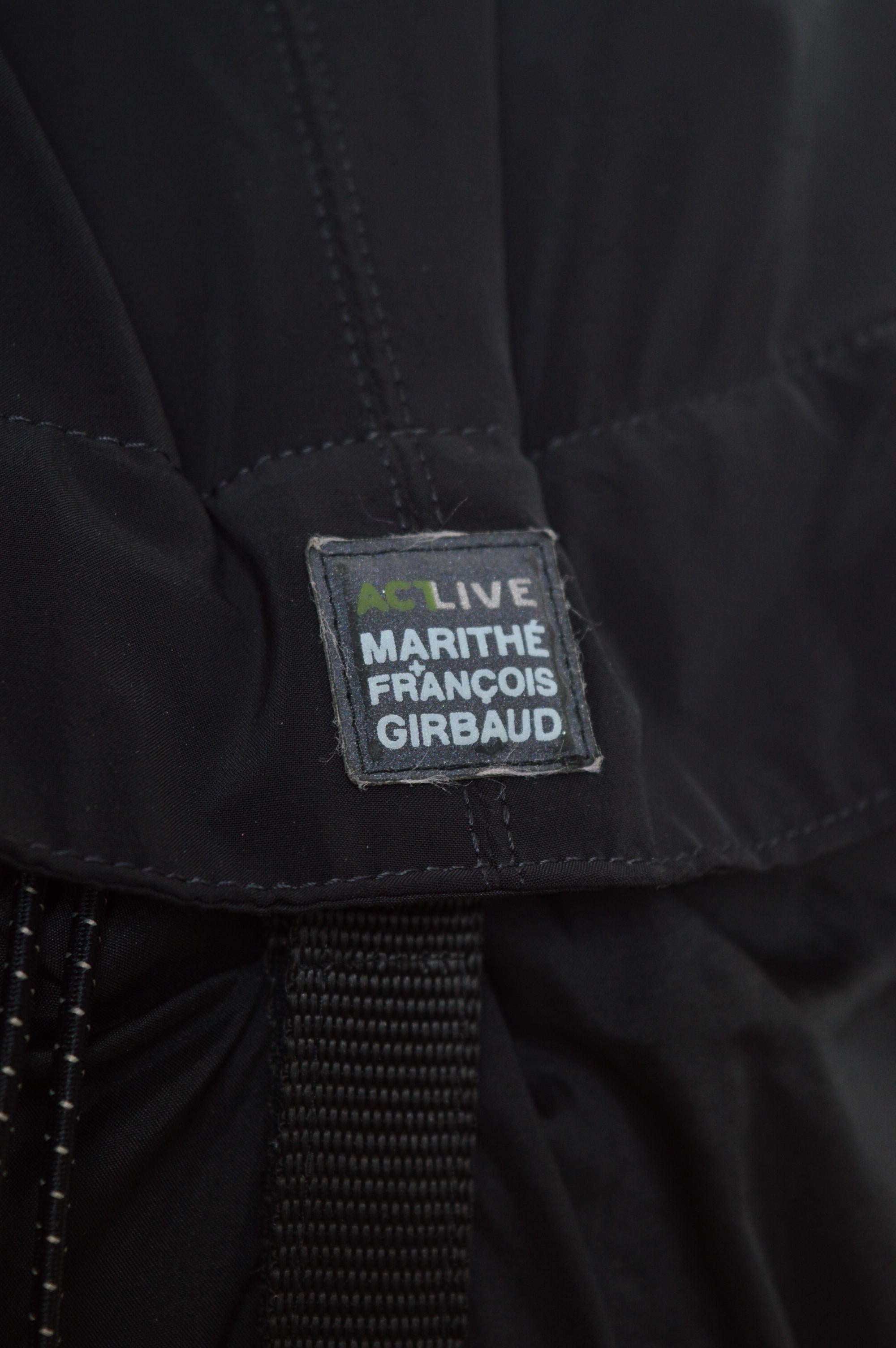 Archival Marithé François Girbaud Technical Backpack Cagoule Nylon Black Jacket en venta 8