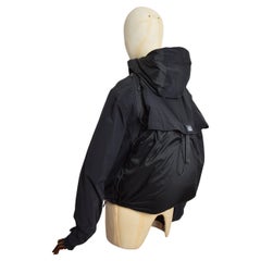 Archival Marithé François Girbaud Technical Backpack Cagoule Nylon Black Jacket