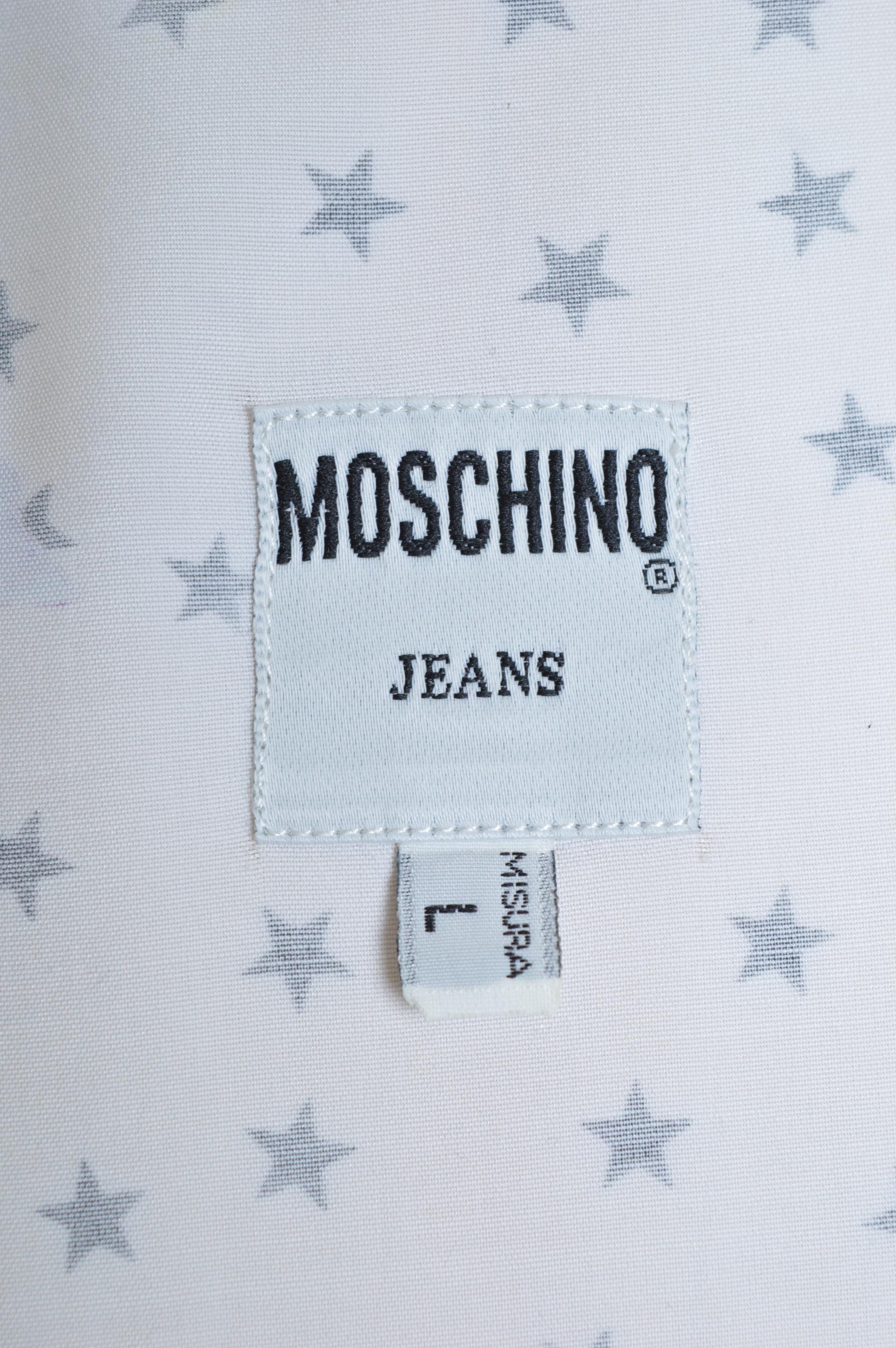 Archival MOSCHINO weißes Römisches Reich Skulptur Druck Rayon Shirt um 1990. im Angebot 3