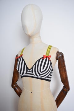Archival Rare 1990's Vintage Franco Moschino Kitsch Tape measure Bra - Bralet