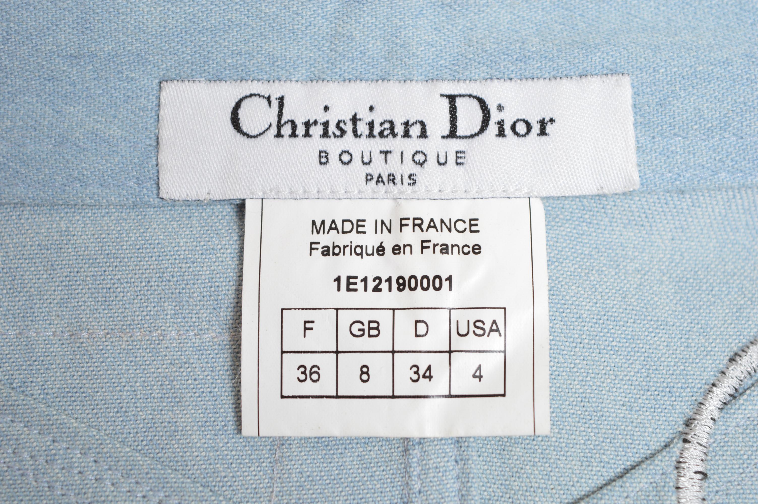 Archival S/S 2001 Christian Dior by John Galliano Micro Denim Skirt patches Belt In Good Condition For Sale In Sheffield, GB
