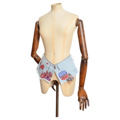 Archival S/S 2001 Christian Dior by John Galliano Micro Denim Skirt patches Belt