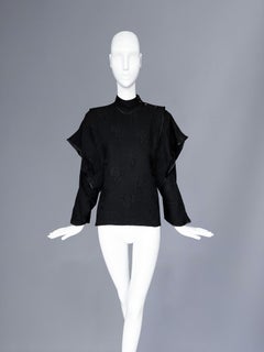 Archival Thierry Mugler Silk Blouse 1978 Black
