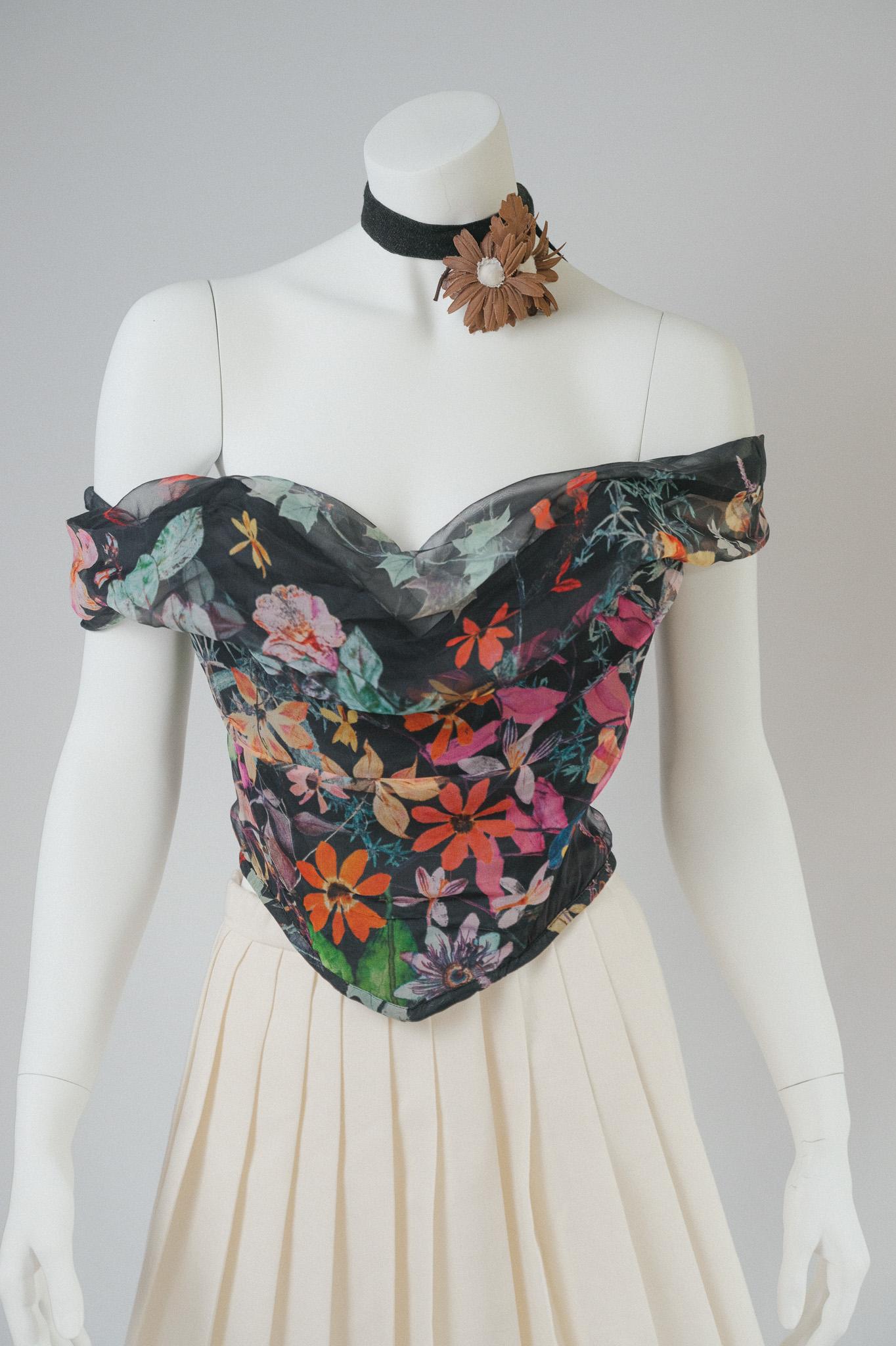 Women's or Men's Archival Vivienne Westwood Corset 90s Vintage silk 