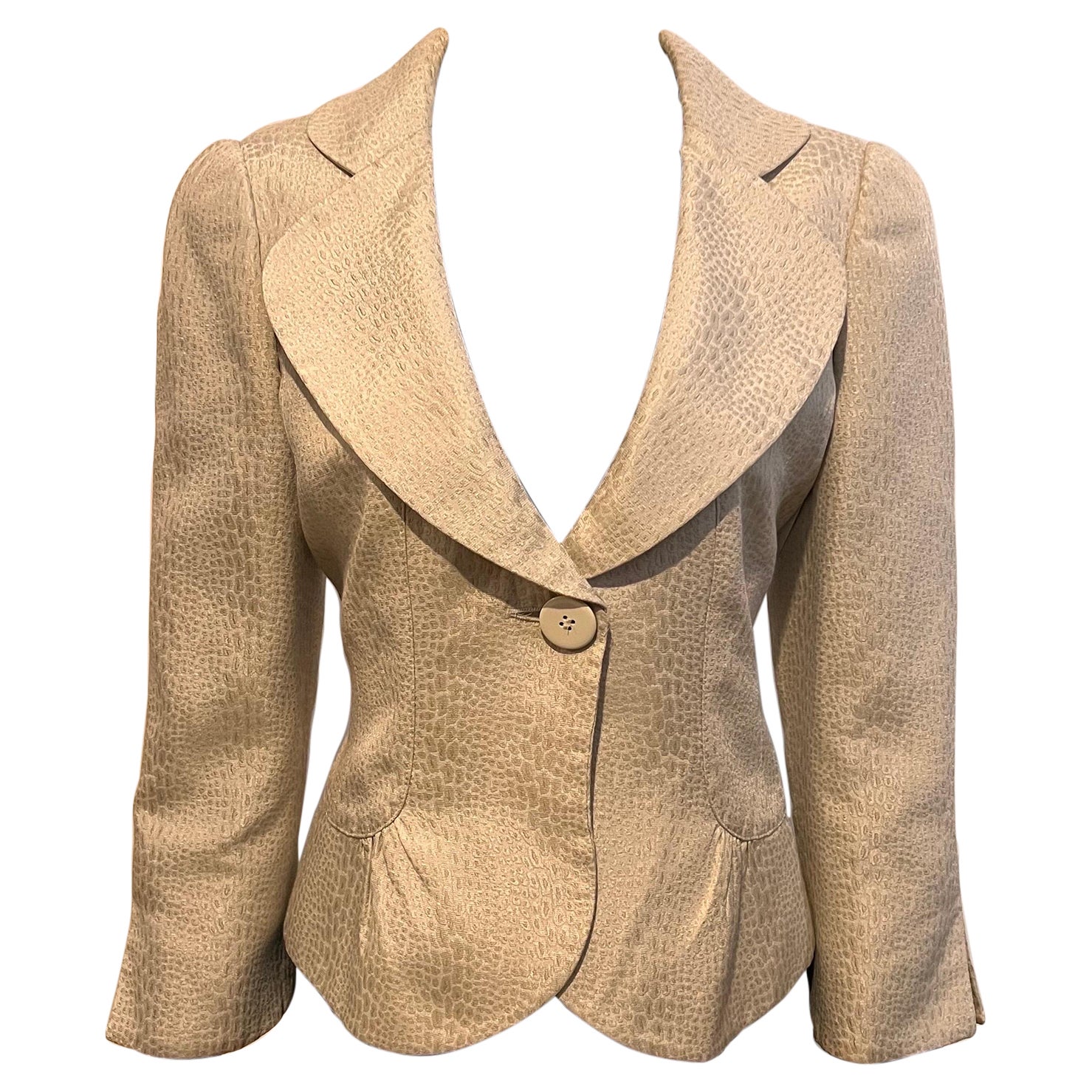 Archive 2007 Armani Collezioni cropped one button evening jacket in python