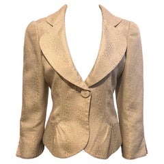 Archive 2007 Armani Collezioni cropped one button evening jacket in python