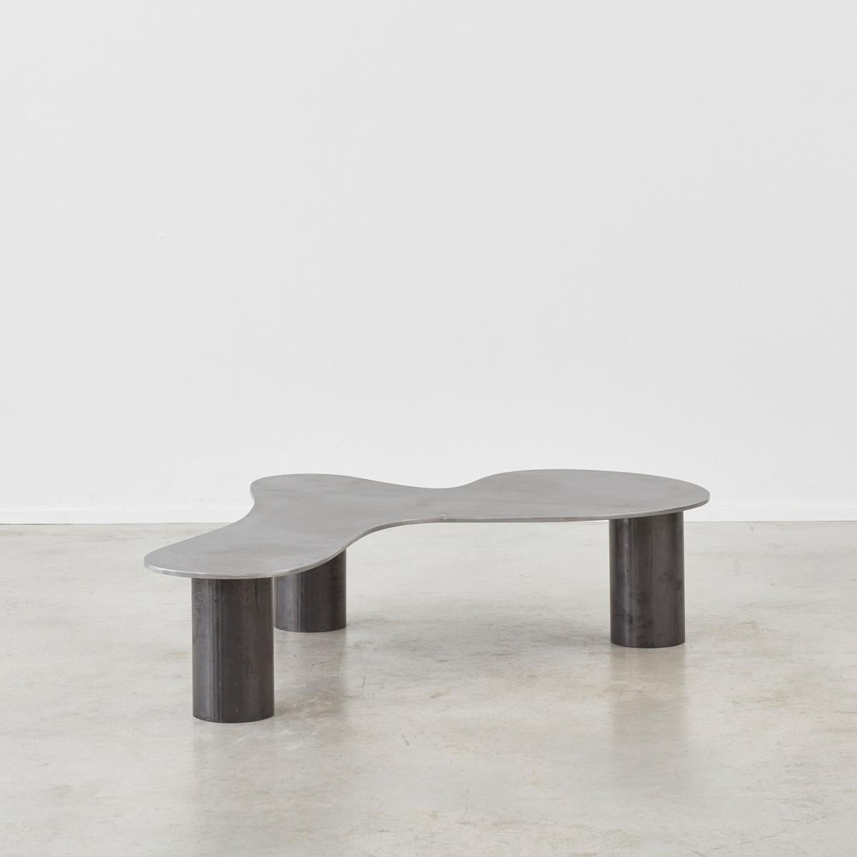 Coffee table 001 is a made to order design by Archive for Space, a multidisciplinary design practice founded in London in 2019. Coffee table 001 was designed to celebrate raw steel through exploring the material’s cyclical nature. Made from standard