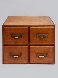 Archive Four Drawer Desk Cabinet, 1930s