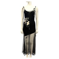 Archive John Galliano S/S 2001 Deconstructed Knit & Tulle Art Dress