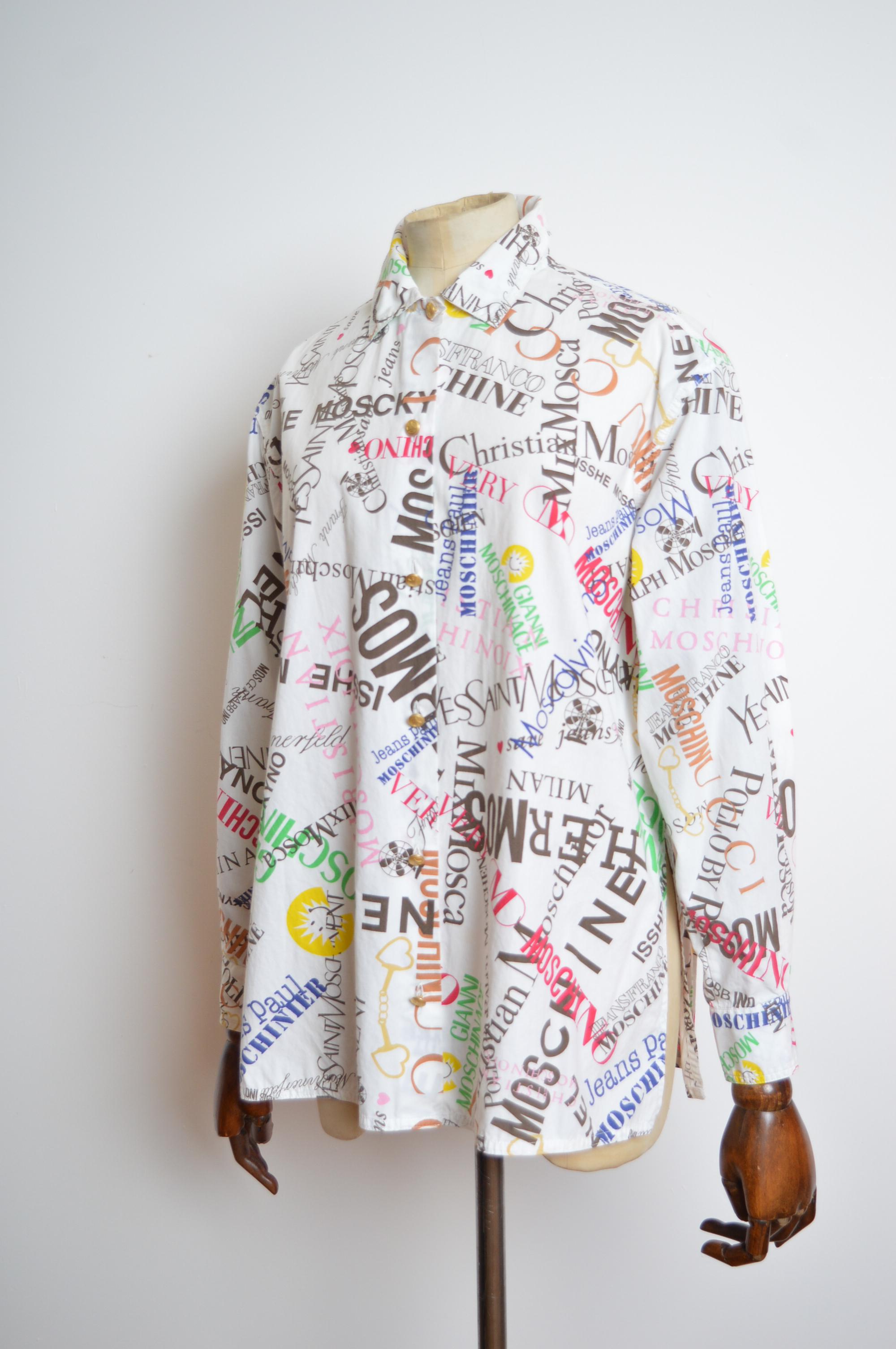 Moschino 1990 Slogan all over Fun Loud Colourful 