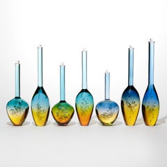Archive of DNA: Allel 1 D7S820a, ein Kunstwerk aus Gold- und Aquaglas von Louis Thompson