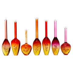 Archive of DNA: Allel 1 D7S820c, a yellow & red glass artwork by Louis Thompson