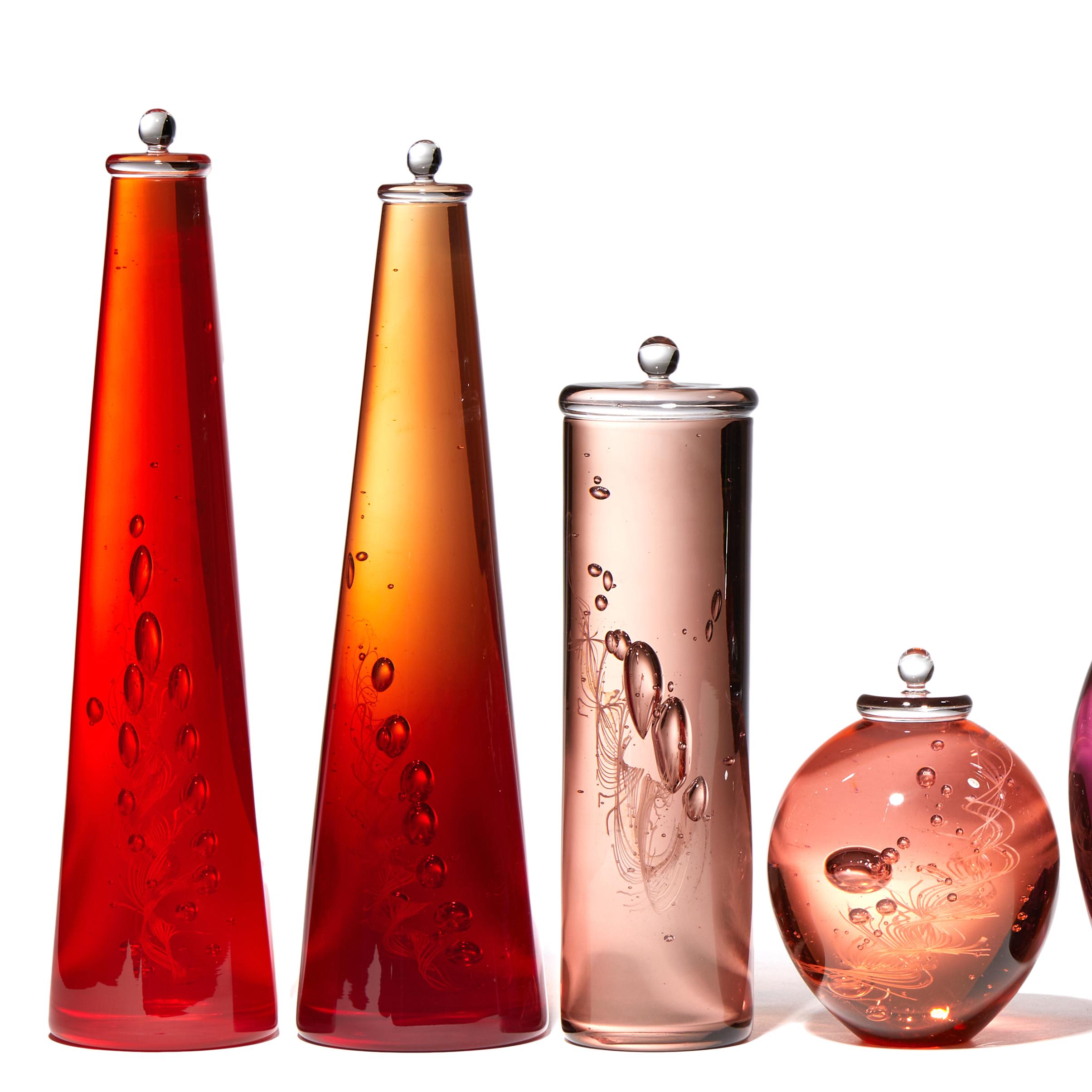 Art Glass Archive of DNA Specimen, a Multicolored Glass Installation by Louis Thompson