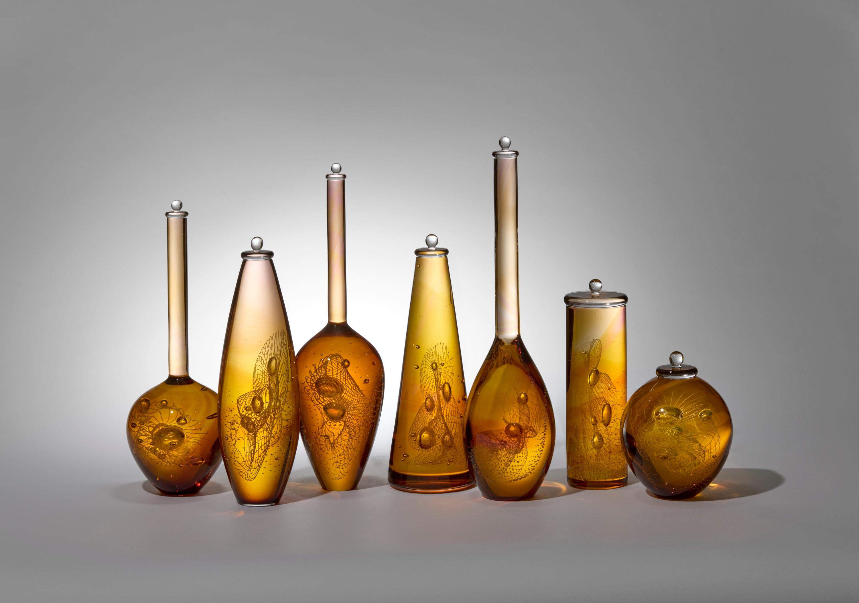 Britannico Archive of Materials of Unknown Origin, an amber glass artwork by Louis Thompson in vendita