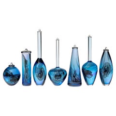 Archive of Unknown Dark Materials, a blue glass installation by Louis Thompson Archive of Unknown Dark Materials, a blue glass installation by Louis Thompson