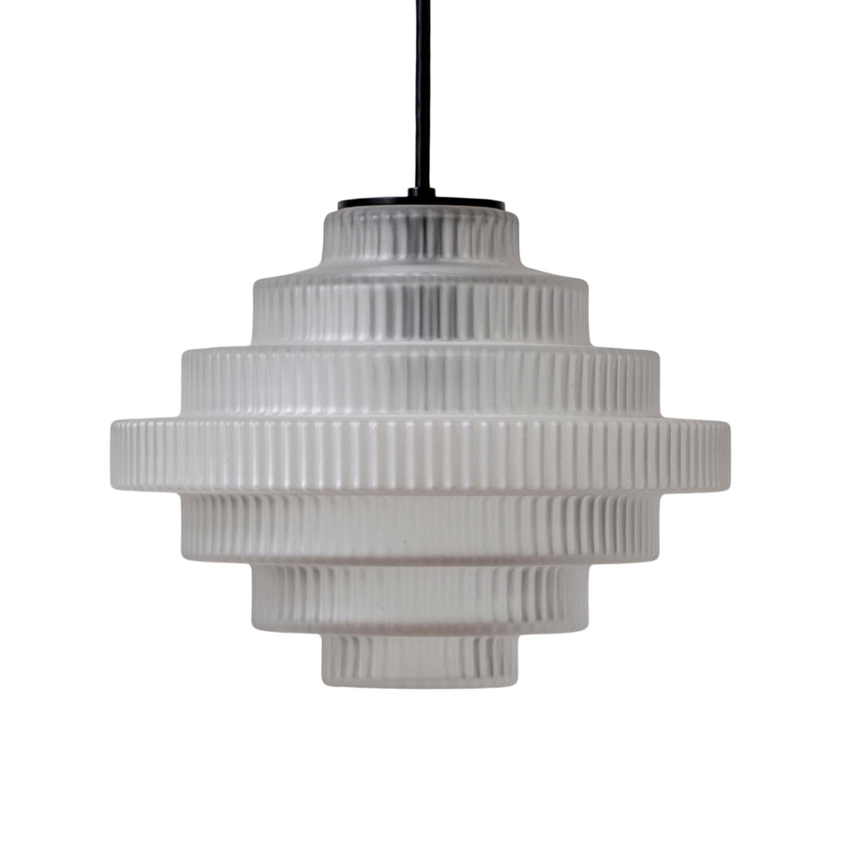 Archive Pendant Light by Souda, Frosted Glass, Made to Order For Sale 1