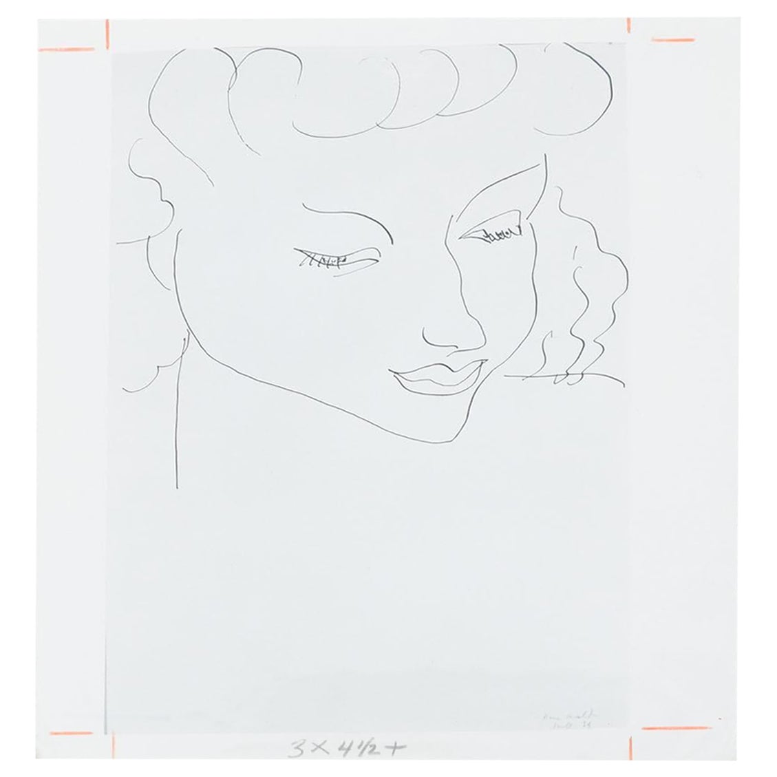 Photographie d'archives de la peinture d'Henry Matisse « Demoiselle Roudenko », 1963 en vente