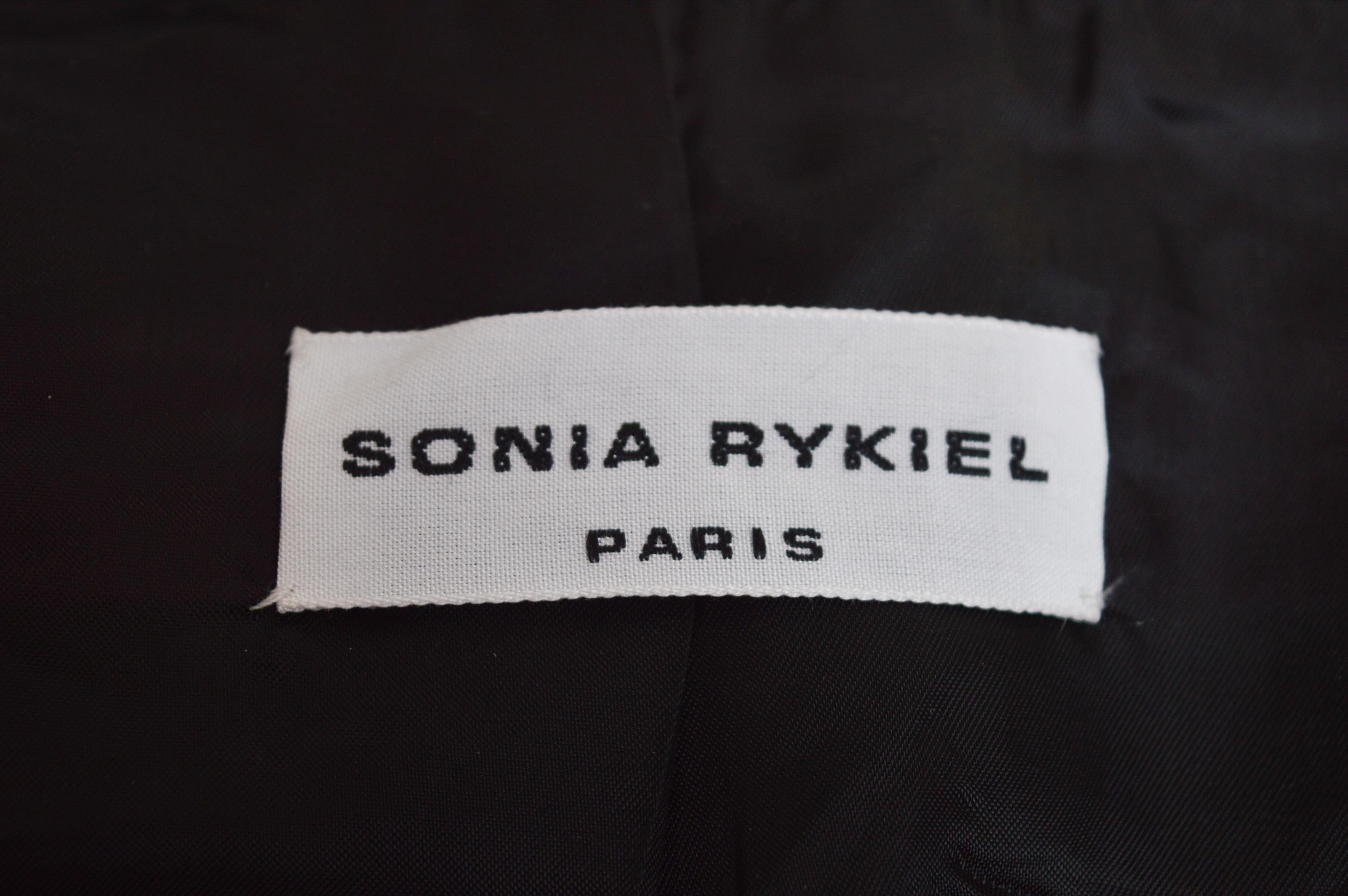 Archive SONIA RYKIEL Runway Sample Black Double breast Blazer Cut Out Jacket For Sale 5