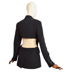 Archive SONIA RYKIEL Runway Sample Black Double breast Blazer Cut Out Jacket