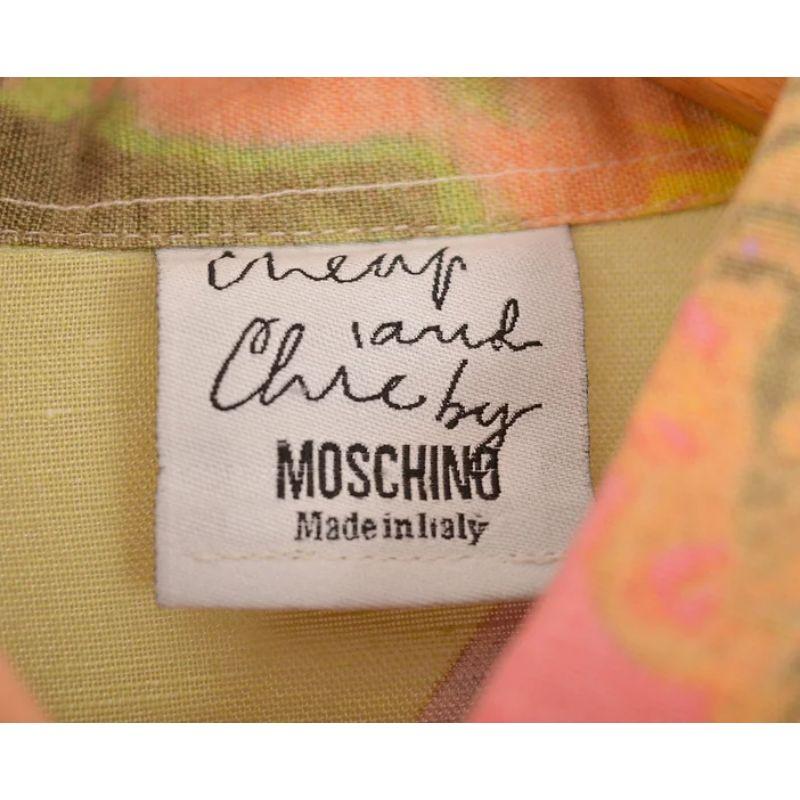 Archive Vintage Moschino Franco Pop Art Print Andy Warhol style Colourful Shirt Unisexe en vente
