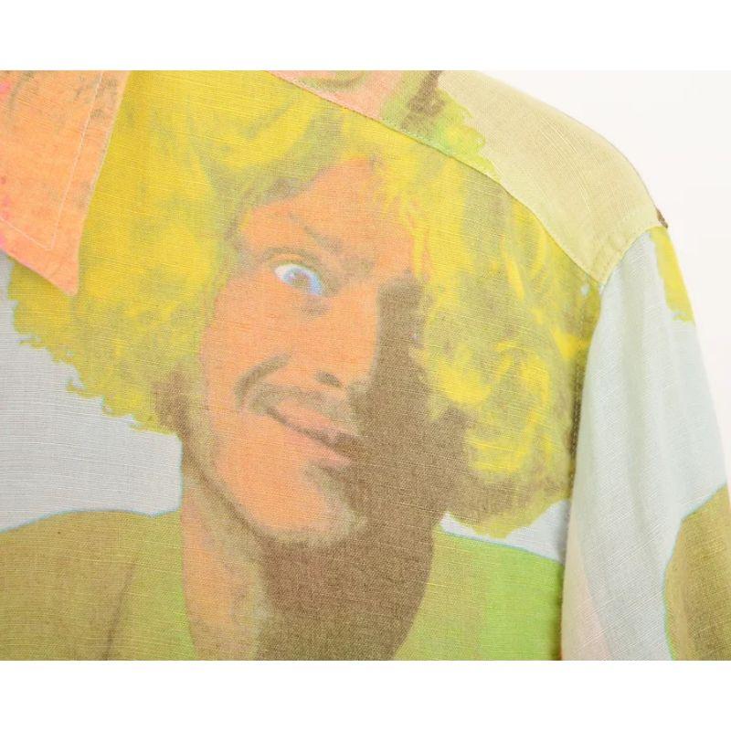 Archive Vintage Moschino Franco Pop Art Print Andy Warhol style Colourful Shirt For Sale 1