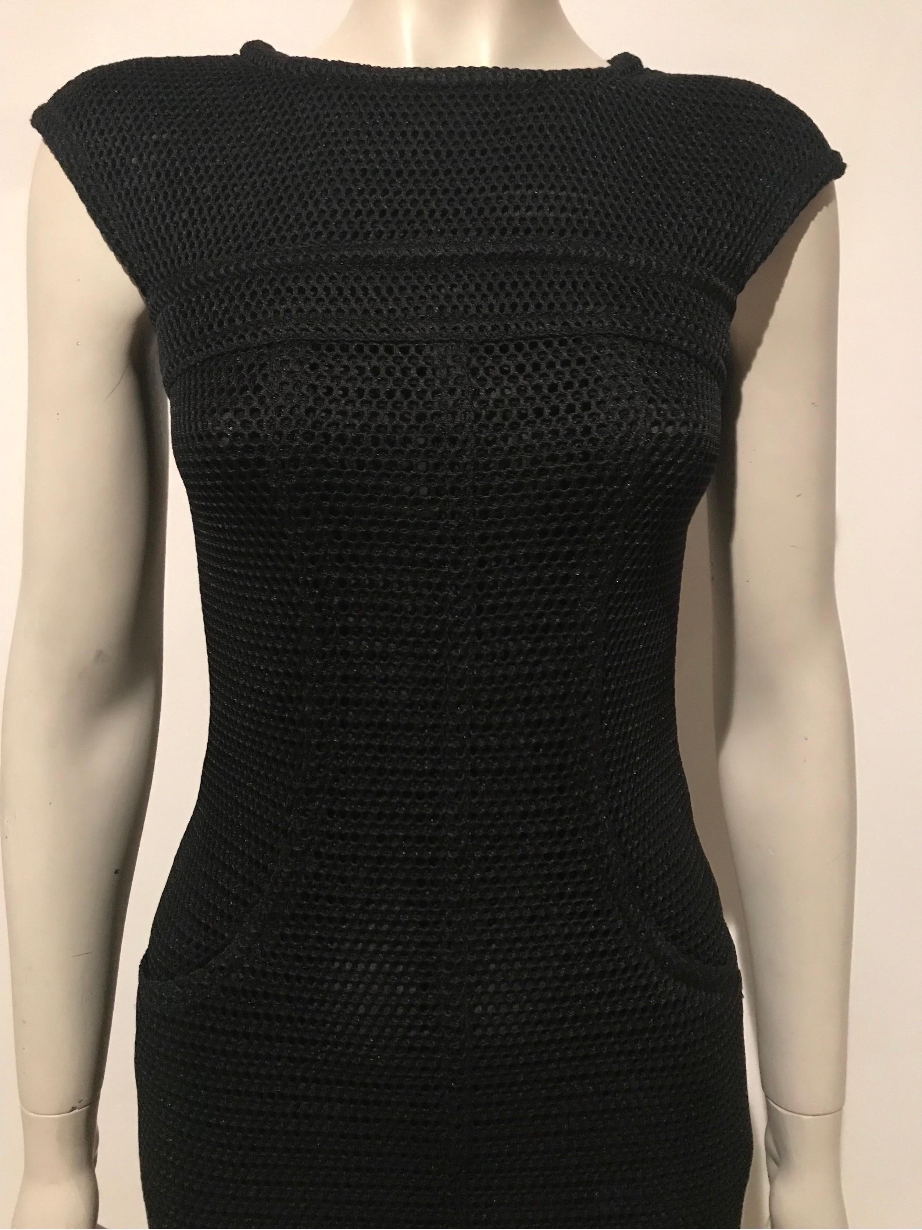 Archive Y2K Chanel mesh mini dress with silk lining  In Good Condition For Sale In COLLINGWOOD, AU