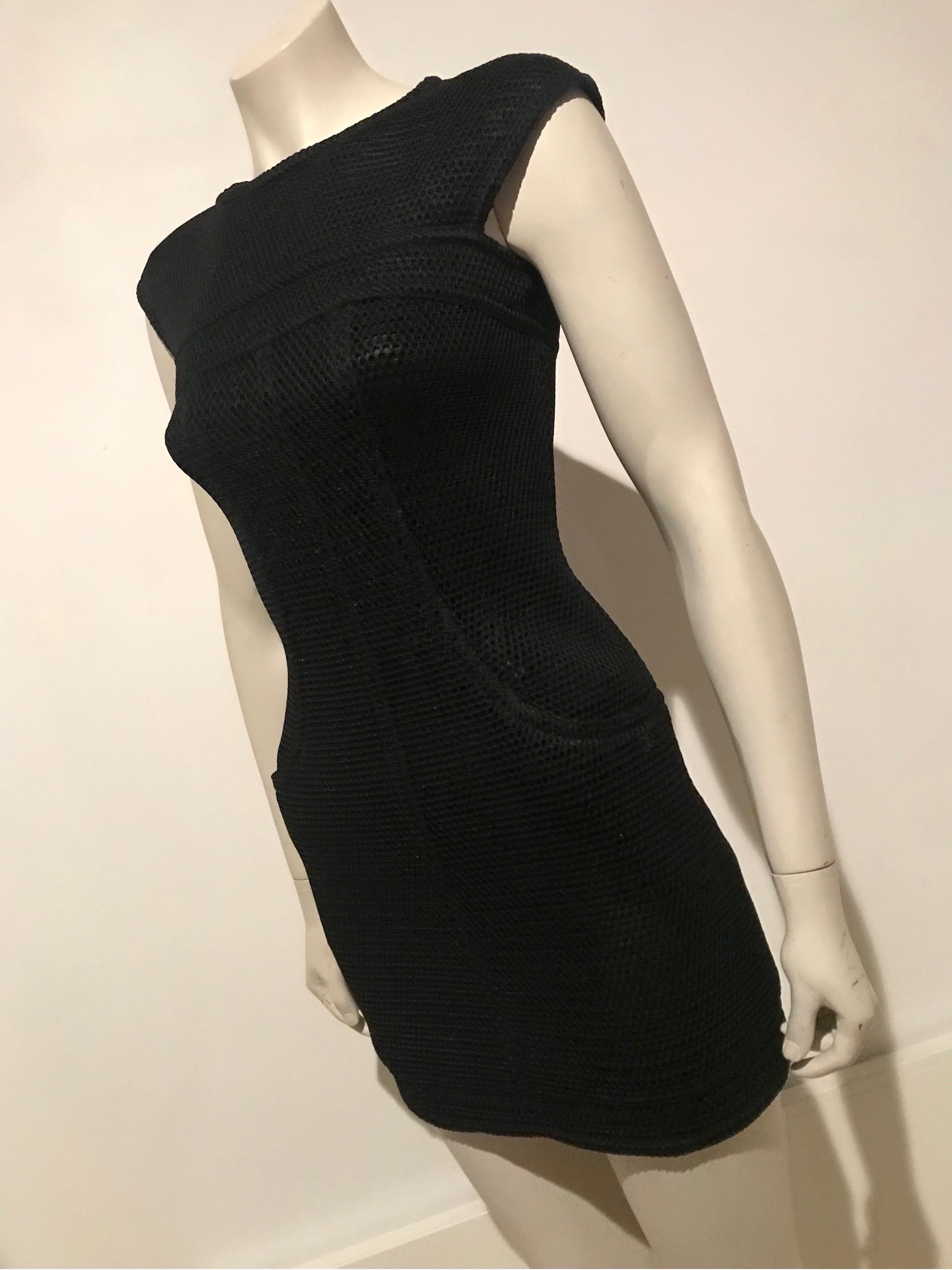 Archive Y2K Chanel mesh mini dress with silk lining  For Sale 1
