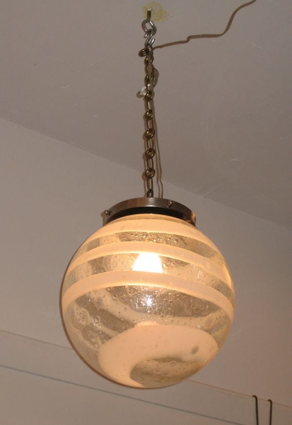 #3210 Glass Globe Hanging Fixture 2