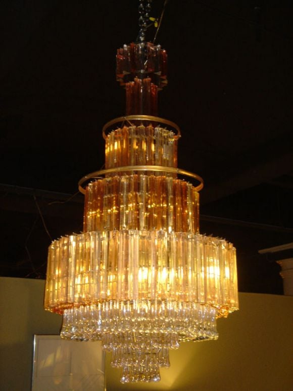 Murano Large Glass Chandelier For Sale 2