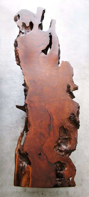 20th Century Large rare redwood coffee table Nakashima style.