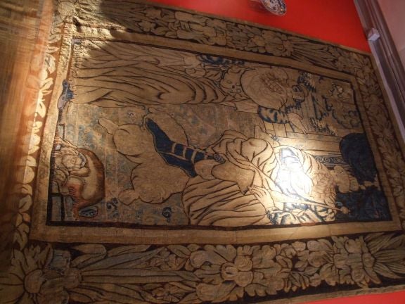 Wool 17th Century Flemish Biblical Tapestry
