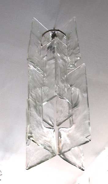 Interlocking Mazzega glass chandelier.