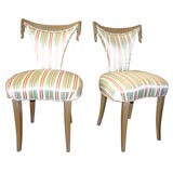 Vintage Pair French Deco Chairs