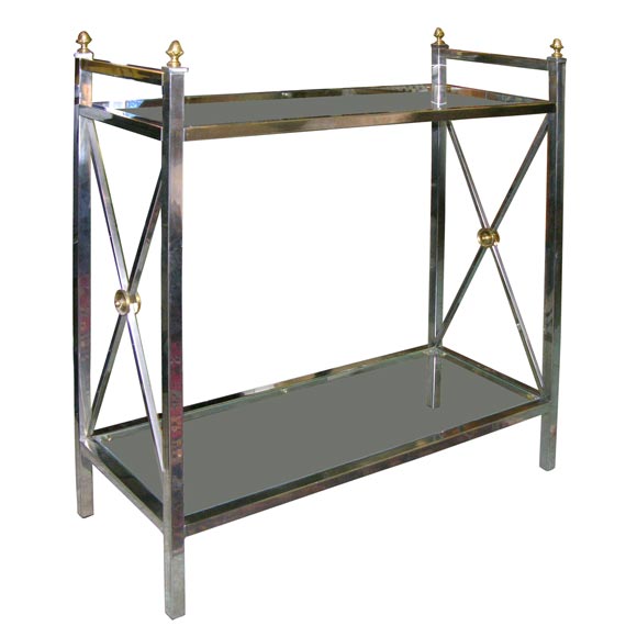 Steel and Brass Server at 1stDibs