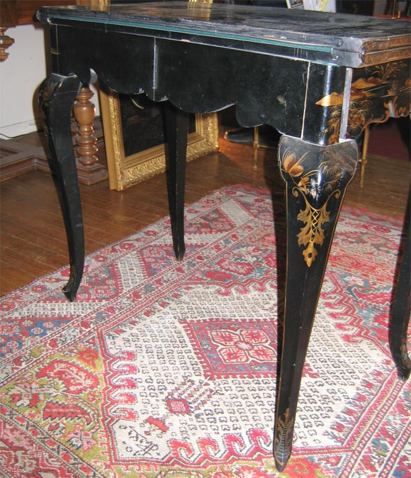 Wood Lacquered Game Table For Sale