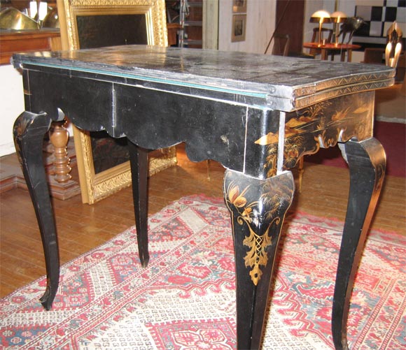 Lacquered Game Table For Sale 1