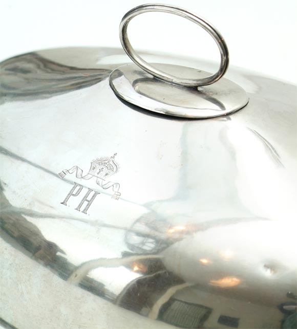 Monumental Covered Serving Tray at 1stDibs