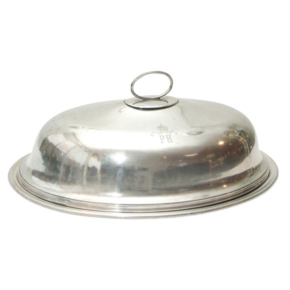 Monumental Covered Serving Tray at 1stDibs